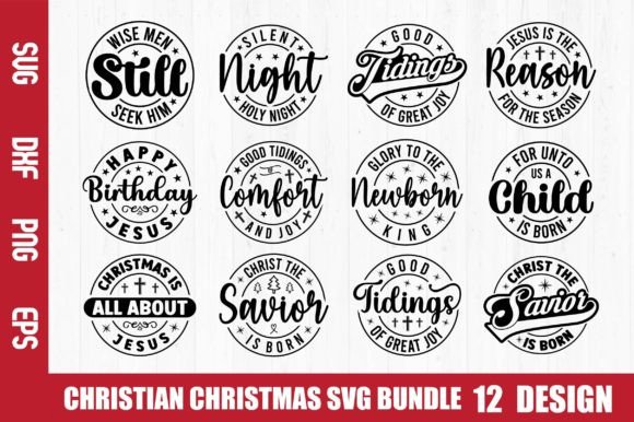 Christian Christmas SVG Bundle for Graphics and Crafts