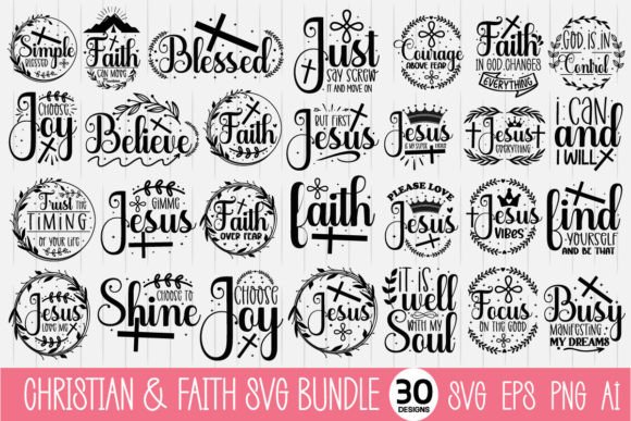 Christian Faith Svg Bundle: Graphics for Crafts & Editorial