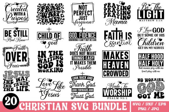 Christian SVG Graphics for Faith-Based Crafts