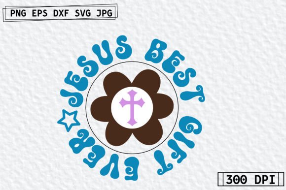 Christian Typography Retro Design for Graphics & Crafts
