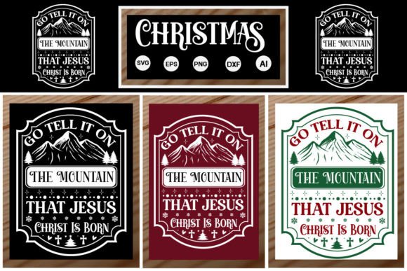 Go Tell It on the Mountain Graphics for Crafts