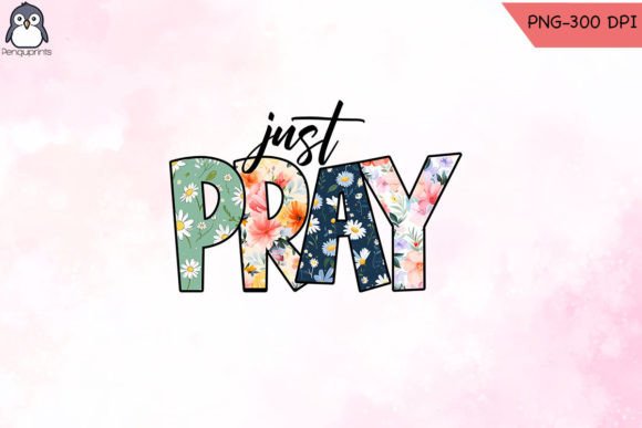 Just Pray Western Christian Sublimation Graphics for Crafts