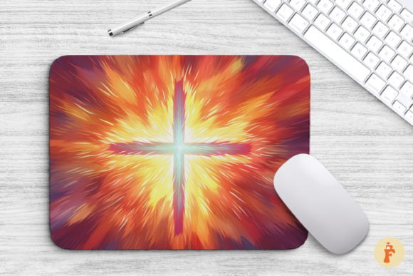 Mouse Pad Christian Cross Spirit Light Graphics & Backgrounds