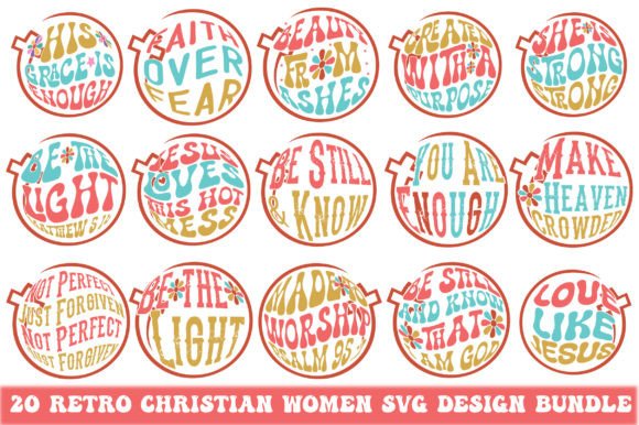 Retro Christian Women SVG Bundle: A Stitch Test